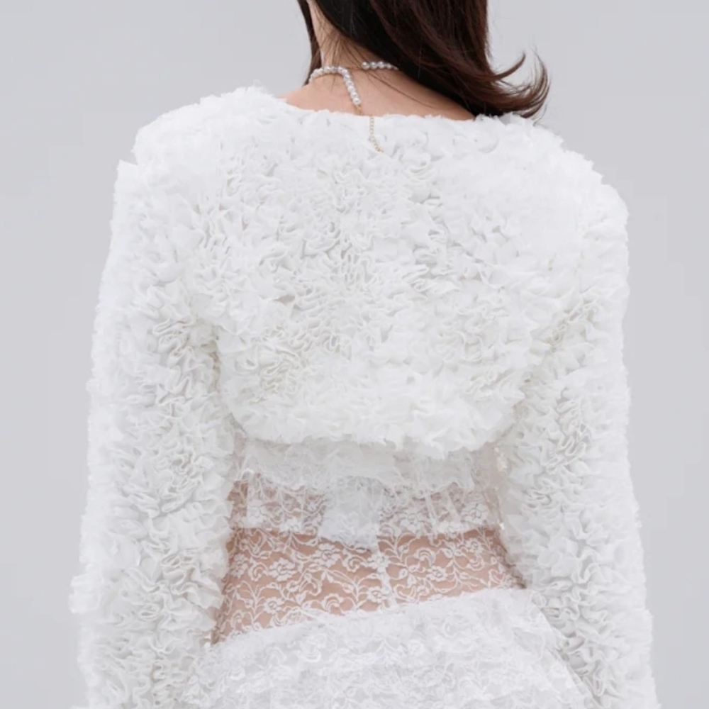 PLUME RUFFLE BOLERO - L - Picture 3 of 7